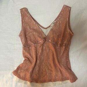 Pink lace y2k top